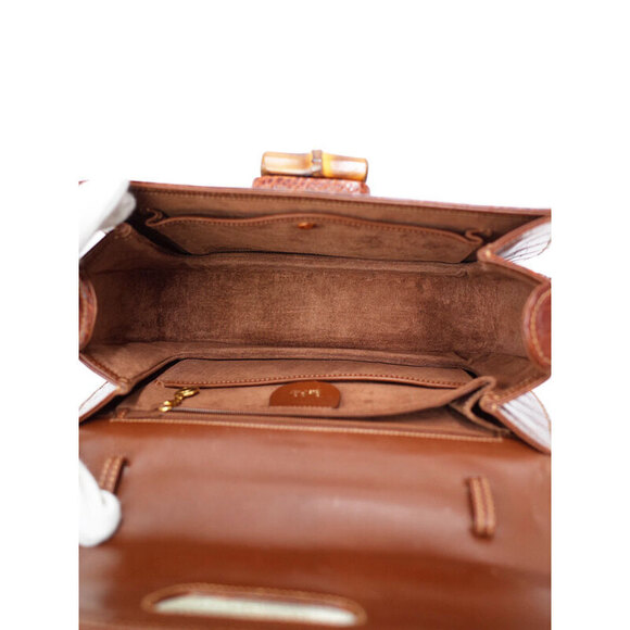 Gucci Crocodile Bamboo Handbag - Picture 3 of 9